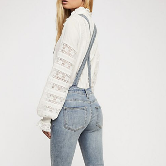 FREE PEOPLE WASHED DENIM OVERALL - Picture 8 of 8